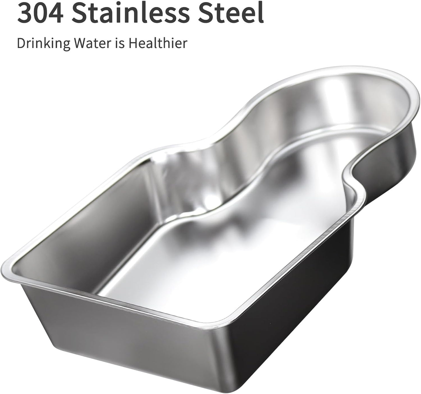 RIZZARI Stainless Steel Pet Water Feeder: 7.5L Automatic Leak-Proof Gravity Dispenser for Senior Dogs with Spine Problems - with Filter - Living Room Bedroom Use