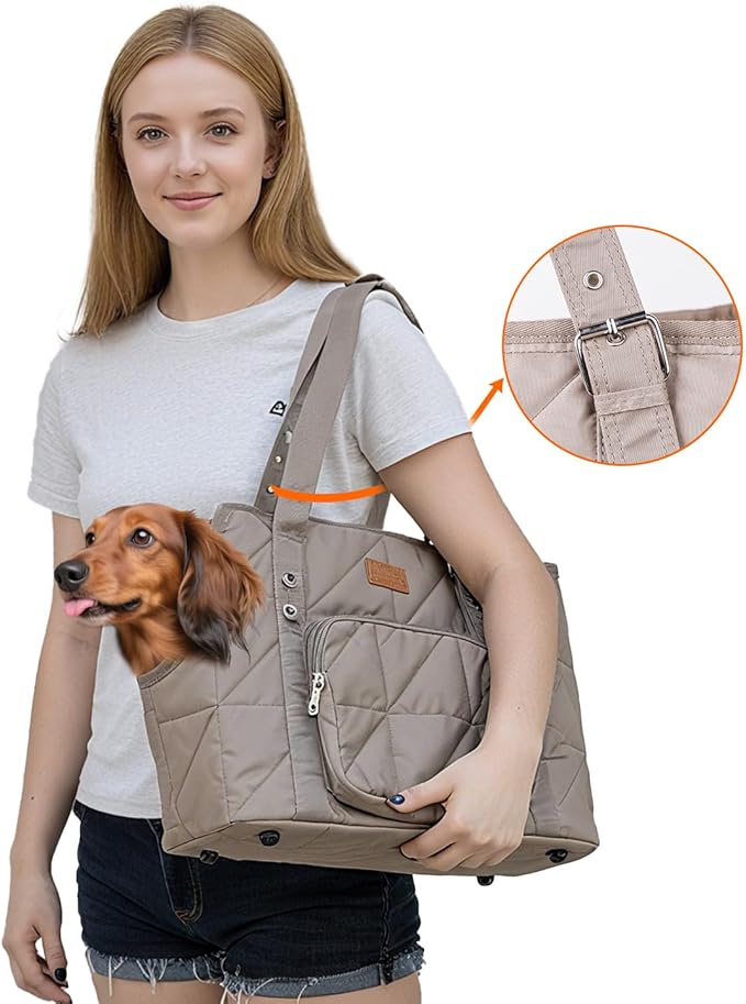 Dog Carriers for Small Dogs Pet Carrier Purse for Puppy and Cats Stylish Tote Bag with Pockets Adjustable Shoulder Strap for Travel/Shopping