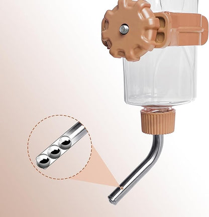 LOS ANDES 5.2oz Hamster Water Bottle No-Drip Mice Water Dispenser Leak-Proof Water Feeder for Gerbils/Sugar Gliders/Rat, Small Pets Cage Water Bottles, 155ml, Orange