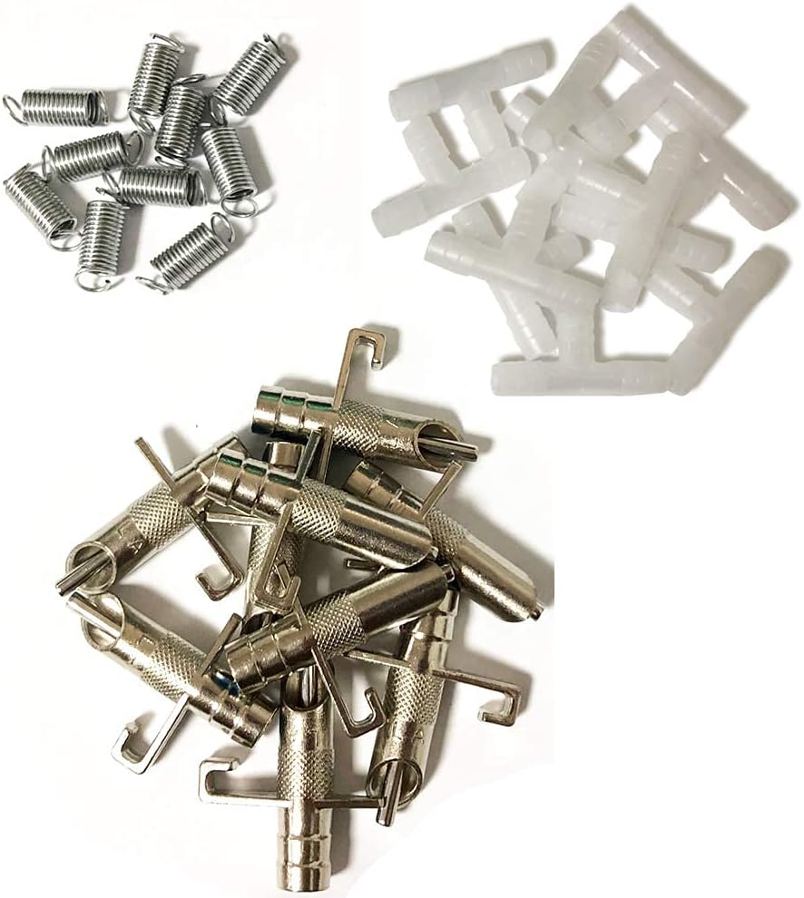 Automatic Rabbit Waterer Drinker 30Sets for Poultry Guinea Pig Ferret Rats Rodent Bunny Watering System(White)