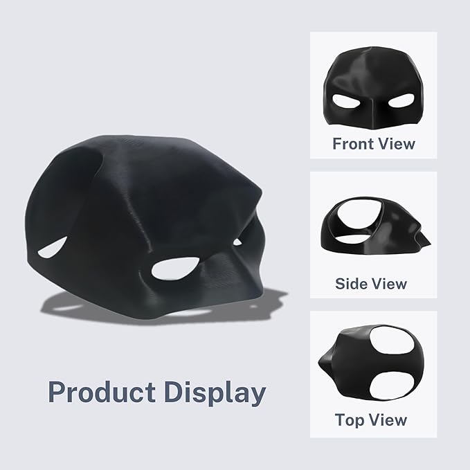 Cat Bat Mask Halloween Costumes Accessories for Cats, Cat Bat Cosplay Apparel (Large, Black Bat)