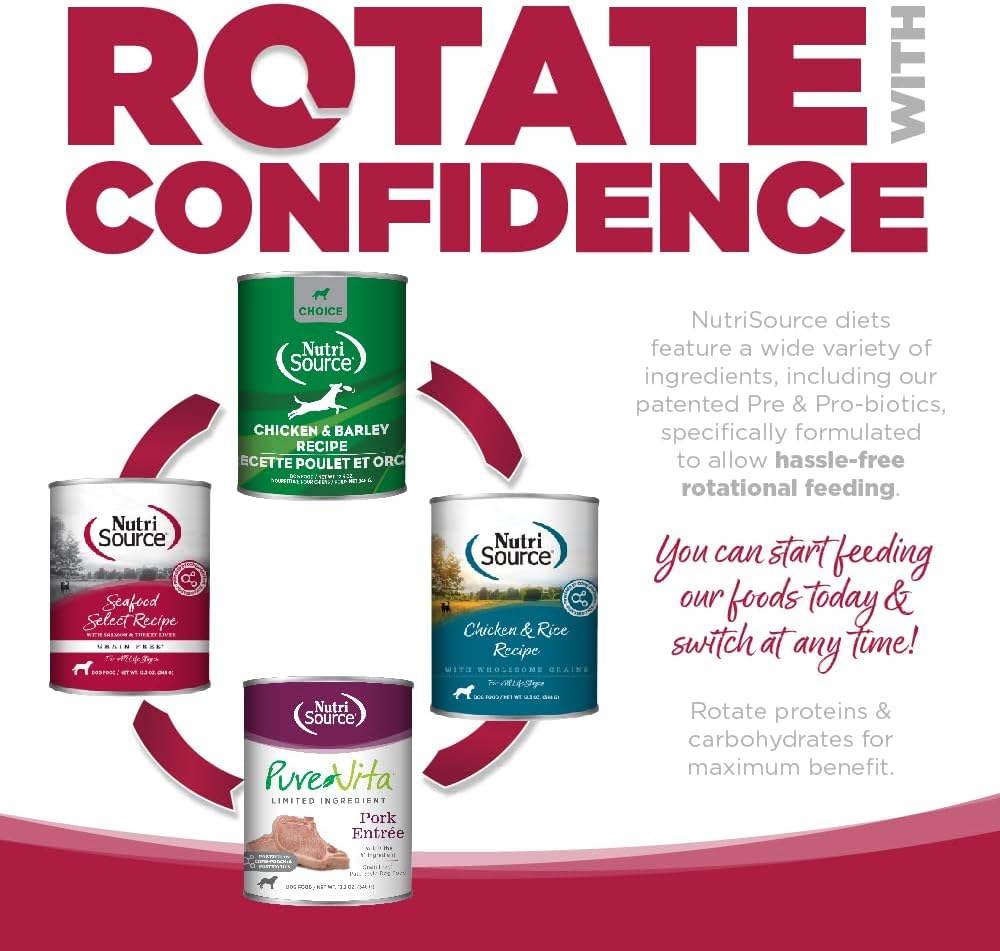 NutriSource Grain Free Seafood Select Recipe Dog Food, Premium Wet Dog Food, 12.3 Ounce (Pack of 12)