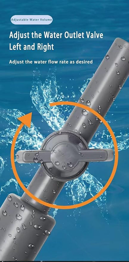 66.9IN Siphon Gravel Vacuum,Fish Tank Cleaner Aquarium Fish Tank Changing Water Cleaning Gravel and Sand Supplies & Cleaning Tools (102in)