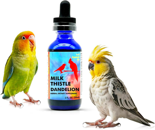 Morning Bird Milk Thistle & Dandelion Extract 2 fl oz - Organic Bird Supplement for Optimal Health – Support Liver Heath & Promotes Detox - Suitable for All Birds Species