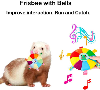 6 Pack Ferret Chew Toys Ferret Bell Balls Squeaker Toys Squeak Toy Teething Pet Toy Durable Knotted Tug of war Toy Cotton Chew Toys Exercise Scratch Toy Interactive Cat Dog Rope Toy Set Small Animals