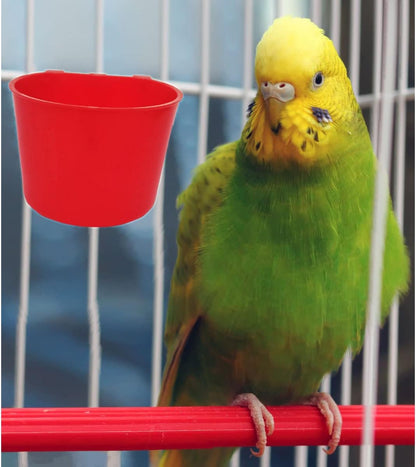 Pack of 40 Cage Cups Birds Feeders Seed Bowl Chicken Feeding Watering Dish Rabbit Water Food Hanging Wire Cages Box 8 oz Coop Cups for Pet Parrot Parakeet Game Fowl Poultry Pigeon