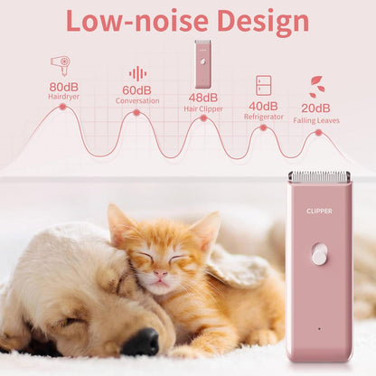 Home Professional Dog Grooming Kit Clipper Low Noise USB Rechargeable for Dog Cat