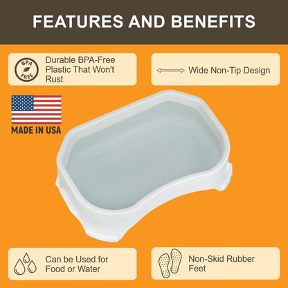 Neater Pet Brands Extra Large Water Bowl for Dogs, Outdoor Dog Water Bowl (2.25 Gallon Extra-Large Capacity), Big Trough Style Food Dish for Indoors or Outside, No Spill Large Dog Bowls, Vanilla Bean