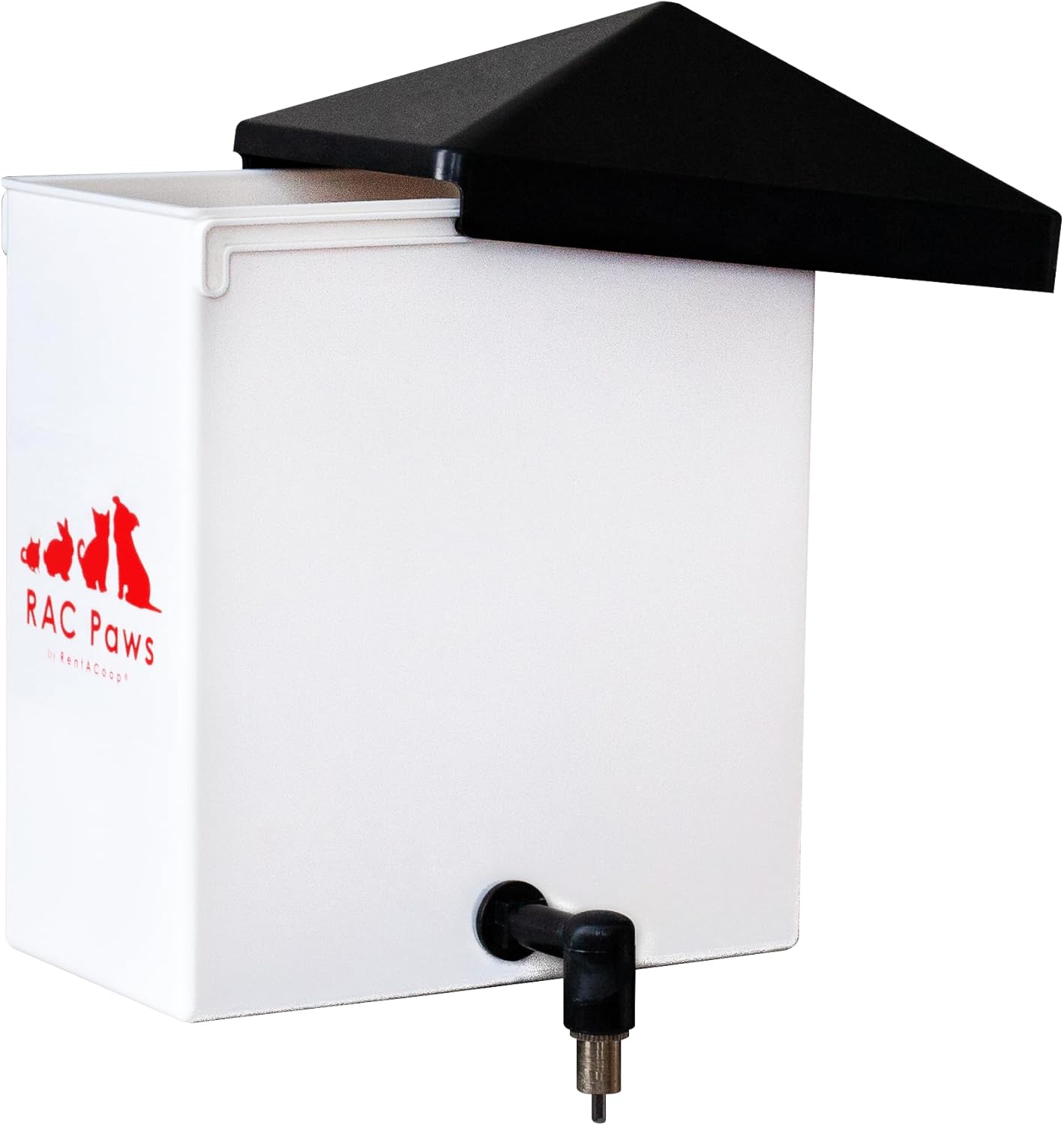 RentACoop 64oz(2L) Small Animal Drinker with No-Drip Brass Nozzle - Suitable for Small Pets, Bunnies, Hamsters, Guinea Pigs, Hedgehogs, Rabbits, Chinchillas, Mice and Rats