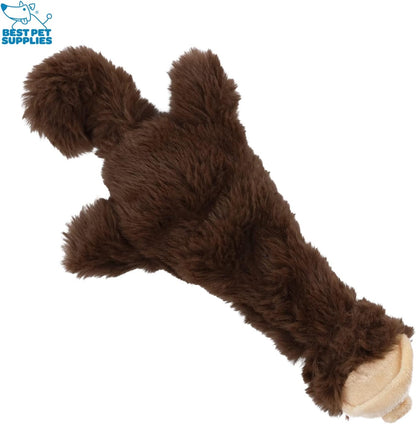 Best Pet Supplies Squeaky Dog Toys with Soft Durable Fabric for Small, Medium and Large Pets Interactive Toy for Indoor Play, Supports Active Biting and Play - Monkey, Small