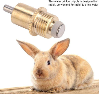 20pcs Stainless Steel Automatic Water, Long Automatic Rabbit Nipple Drinker Stainless Steel Feeder Bunny Rodent Water Poultry Watering System for Rodents Rat Rabbit Bird Farm Animal Supplies