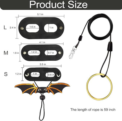 Lizard Harness and Leash-3 Size Pack Bearded Dragon Leather Dinosaur Wing Harness Reptile Leash Set for Safety Walking Costume Indoor Outdoor