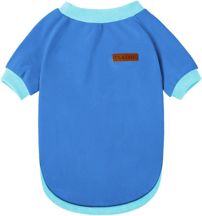 GreenJoy Classic Fleece Dog Sweater – Soft & Warm Stretchy Sweatshirt for Small Dogs & Cats, Cold-Weather Pullover for Everyday Wear (Dark Blue, X-Small)