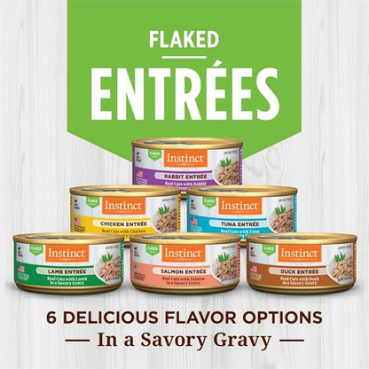 Instinct Flaked Entrée Wet Canned Cat Food - Duck, 5.5 oz. Cans (Pack of 12)
