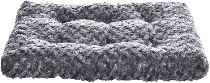 Amazon Basics Cat and Dog Bed and Crate Pad, Machine Washable, Indoor, 23 x 18 x 2.5 inches, Gray
