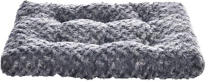 Amazon Basics Cat and Dog Bed and Crate Pad, Machine Washable, Indoor, 23 x 18 x 2.5 inches, Gray