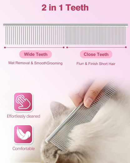 Furry Grooming Scissors with Safety Round Heads. Dog Grooming Scissors, 5CR 6 in 1 Dog Grooming Scissors, Curved Dog Grooming Scissors, Professional Pet Grooming Scissors Set for Dogs and Cats