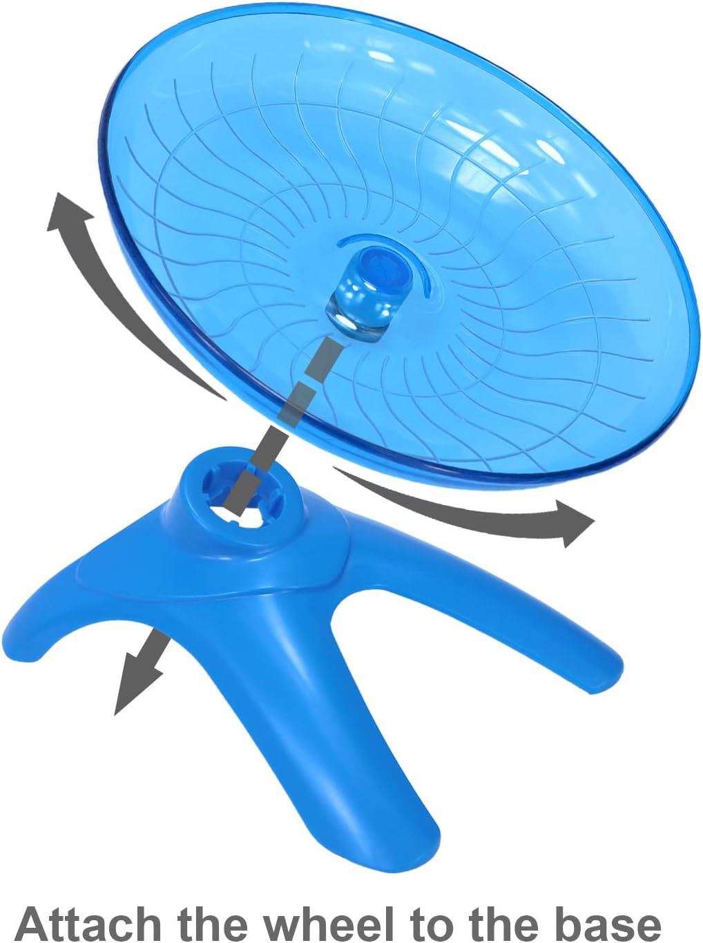 Wontee Hamster Water Bottle Water Dispenser Hamster Silent Exercise Running Wheel for Dwarf Hamsters Gerbil Mice (Blue, 80ML)