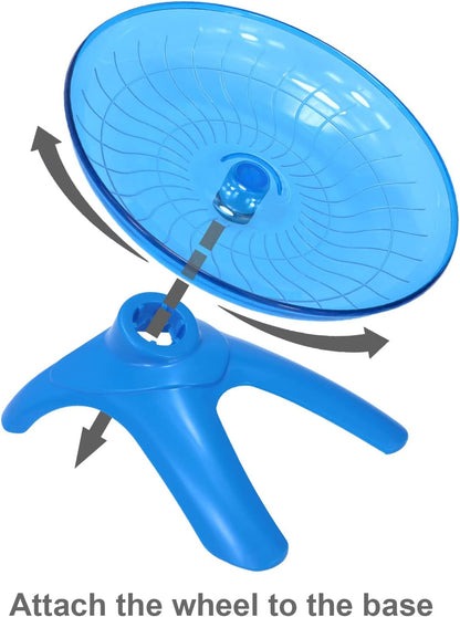 Wontee Hamster Water Bottle Water Dispenser Hamster Silent Exercise Running Wheel for Dwarf Hamsters Gerbil Mice (Blue, 80ML)