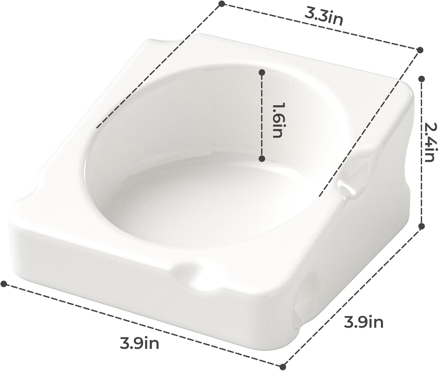 mini&moe Hamster Food Bowl - Ceramic Guinea Pig Bowl Chew-Proof Small Pet Anti-Turning Food & Water Feeding Dish for Rabbit, Gerbils, Mice, Rats, Chinchillas - 4.3in Cute Cheese-Shaped