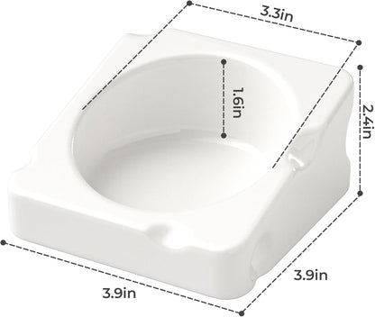 mini&moe Hamster Food Bowl - Ceramic Guinea Pig Bowl Chew-Proof Small Pet Anti-Turning Food & Water Feeding Dish for Rabbit, Gerbils, Mice, Rats, Chinchillas - 4.3in Cute Cheese-Shaped