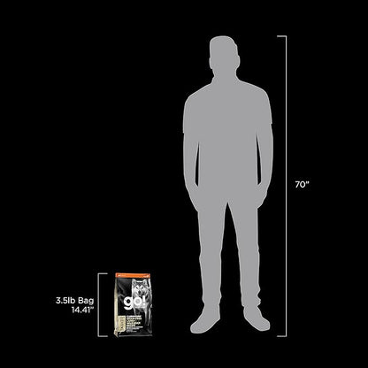 Go! Solutions Carnivore, Grain-Free, Protein Rich Dry Dog Food, Lamb and Wild Boar Recipe, 3.5 lb Bag