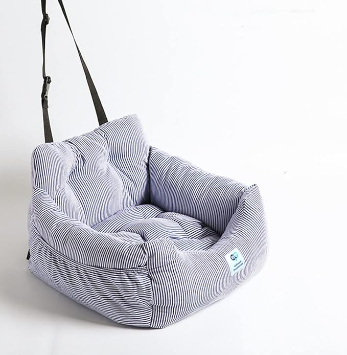 Aidou Dog Booster Seat for Small to Large Dogs & Cats, Pet Travel Safety Seat with Storage & Dual-use Car & Home Bed (Small Blue)