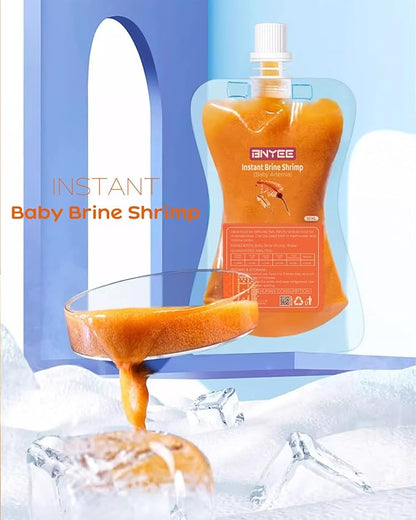 Instant Baby Brine Shrimp - Non-Living Fry/Larvae Fish Food, Also Suitable for Small Fish, Corals, Jellyfish, Seahorses, and Invertebrates