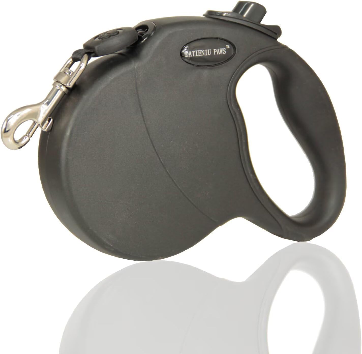 Retractable Dog Leash Hands-Free Adjustable Length 16ft with Safety Lock Durable Nylon Belt for Small Medium Large Dogs Easy Walk Training Portable Dog Leash Black M