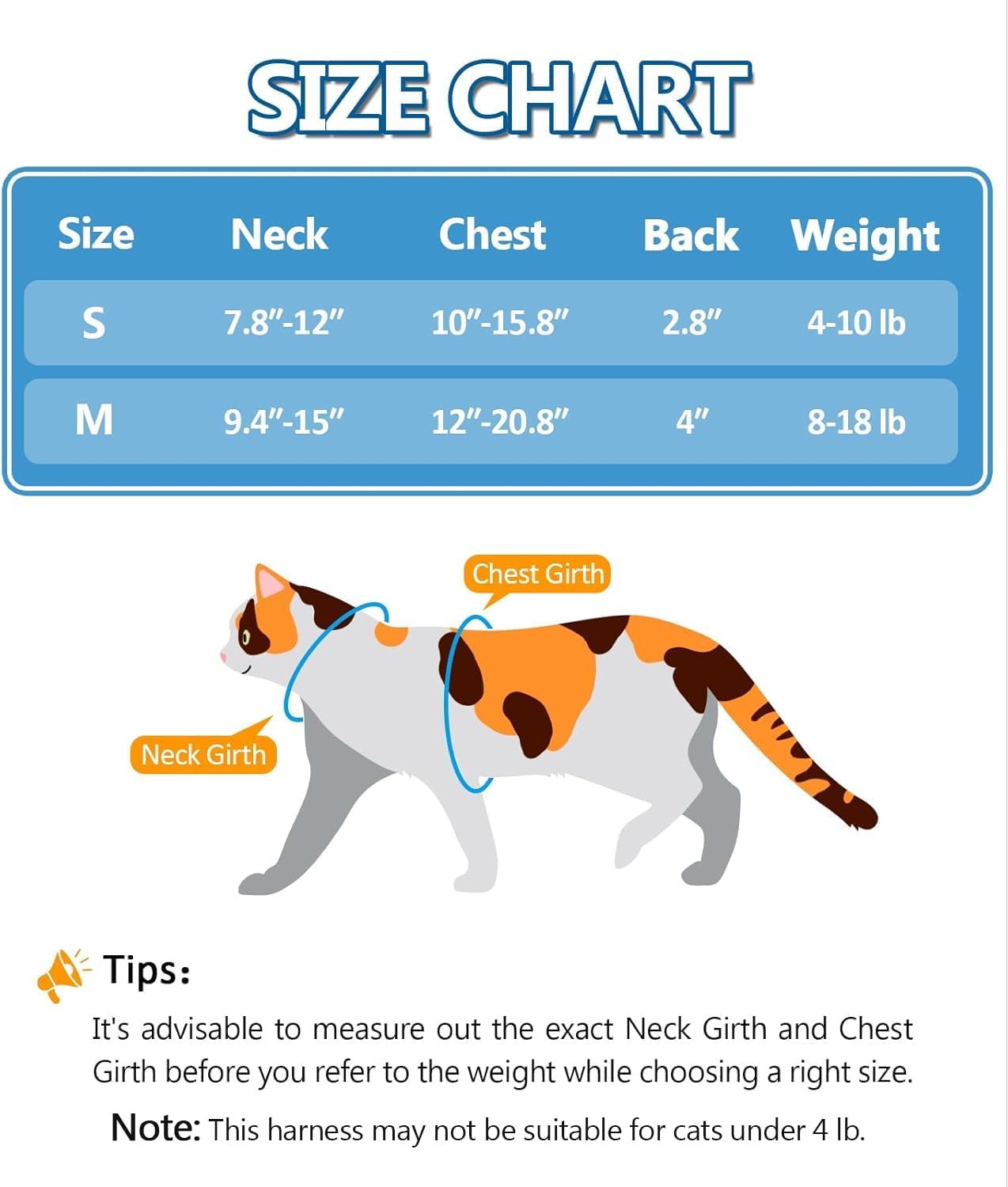 Halypet Cat Harness and Leash Set, Escape Proof [3 in 1 Adjustable & Lightweight] Cat Harness, Soft Comfortable Kitten Harness for Large Cats Safe, Easy to Wear (Hawaii Green, Medium)