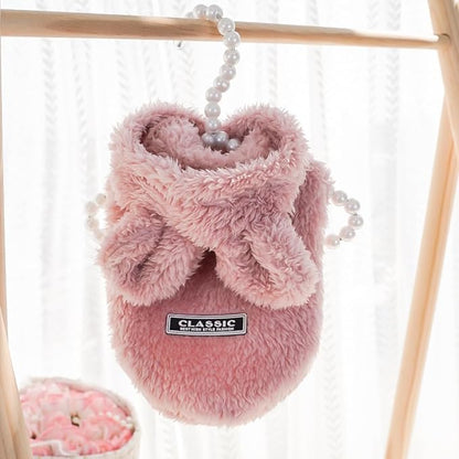 Cat Bunny Ears Costume Cute Dog Kitten Hoodies Sweater Rabbit Ears Puppy Pet Apparel (XXX-Large,Pink)