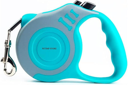 Retractable Dog Leash Lightweight 10/16FT Leash with Non-Slip Handle, for Small Dogs Puppy (Gray Blue, 10 FT)