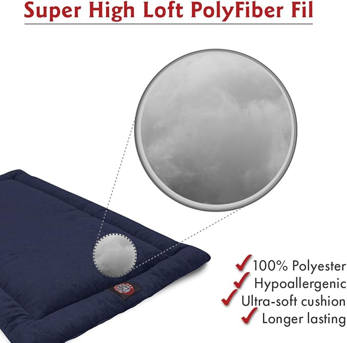 48" Villa Navy Blue Crate Dog Bed Mat By Majestic Pet Products