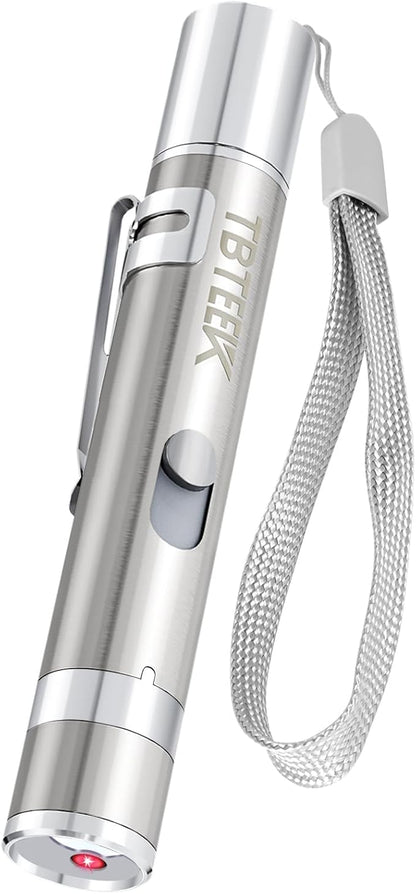 TBTeek Cat Toys, USB Rechargeable Kitten Toy, 3 Light Modes & 5 Adjustable Patterns, Portable Interactive Pet Dog Cat Mouse Toy for Fun Chase Play Exercise