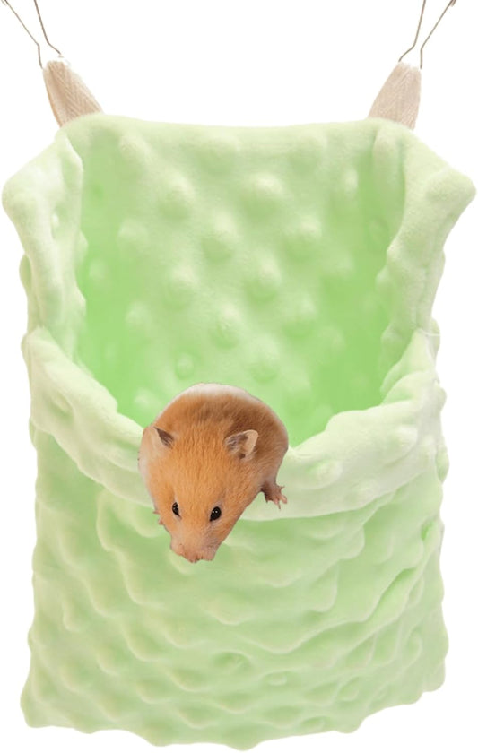 Sugar Glider Bonding Pouch Carrier Bag Sling Sleep Bag with Adjustable Strap for Travel Gliders Ferret Rat Hedgehog Hamster Small Pets (Green)