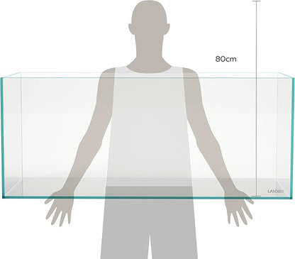 Landen 120P 72.2 Gallon Rimless Low Iron Aquarium Tank, W47.2 × D19.7 × H19.7 (120x50x50cm) 12mm Thickness with Black Nano Foam Leveling mat Included