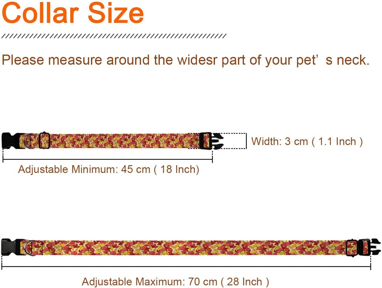 Autumn Maple Leaf Pet Collars Dog Collars Soft Elastic Neck Strap for Female Male Puppy Cats