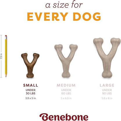 Benebone Pumpkin Spice Wishbone – Limited Edition Flavor, Durable Dog Chew Toy for Aggressive Chewers, Made in USA, Small