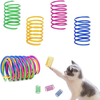 Cat Toys for Indoor,35 Pack Interactive Cat Toy Pack Including Crinkle Balls,Sparkle Balls,Spiral Springs for Most Cats,Interactive Toys for Cats Ball Toys Products Kitten Toys Random Color