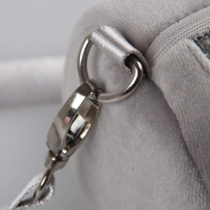 Wontee Dwarf Hamster Carrier Bag Portable Cylinder Warm Outdoor Bag with Adjustable Single Shoulder Strap (Grey)