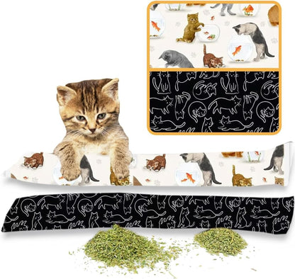 Kitty Kick Stix 15" Catnip Kicker Toy – Set of 2 | Handmade in USA | Interactive Cat & Kitten Toy | Durable Kicker Packed with 100% Potent Catnip for All Breeds (Light/Dark Mix)