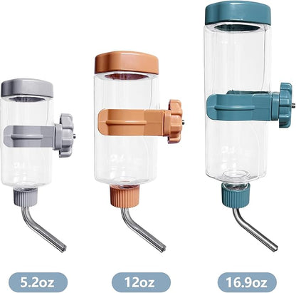 LOS ANDES 5.2oz Hamster Water Bottle No-Drip Mice Water Dispenser Leak-Proof Water Feeder for Gerbils/Sugar Gliders/Rat, Small Pets Cage Water Bottles, 155ml, Orange