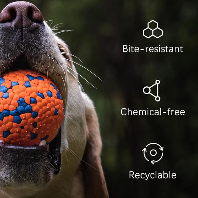 Indestructible Dog Ball Toy for Aggressive Chewers,Dog Floating Toy,Durable Balls,Interactive chew Ball for Dogs, (1ball)