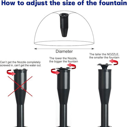 WaterRebirth (HSUP-1400F) Submersible Water Pump With Fountain Jets - Pond Pump - Submersible Pump - Water Fountain Pump - Aquarium Pump