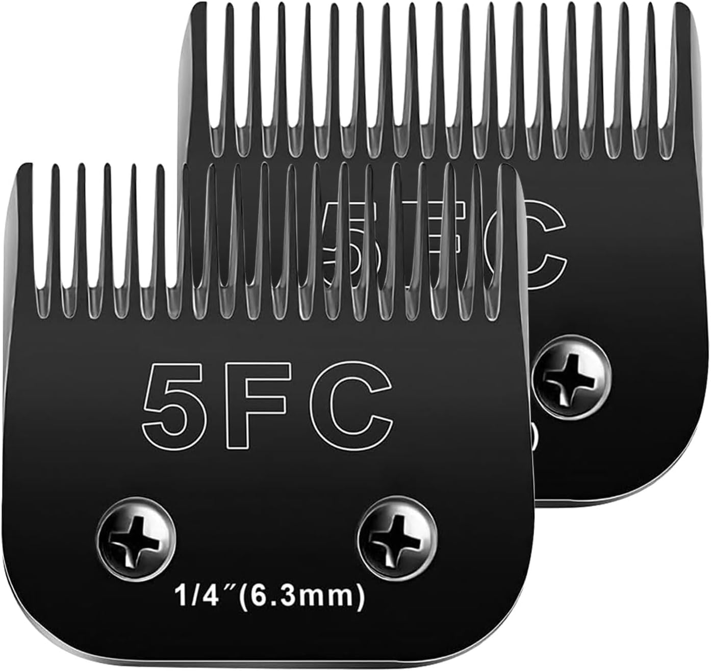 2PCS 5FC Blades Dog Grooming Blades Compatible with Andis Dog Clippers Blades,Dog Clipper Blades Compatible with Oster A5,Wahl km10 Dog Clippers,Stainless-Steel Blade Sharp