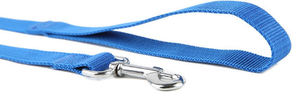 Nylon Dog Training Leash, Traction Rope, 4/5/6 Feet Long, 3/4 Inch 1 Inch Wide, for Small and Medium Dogs (1'' x 4 FT, Blue)
