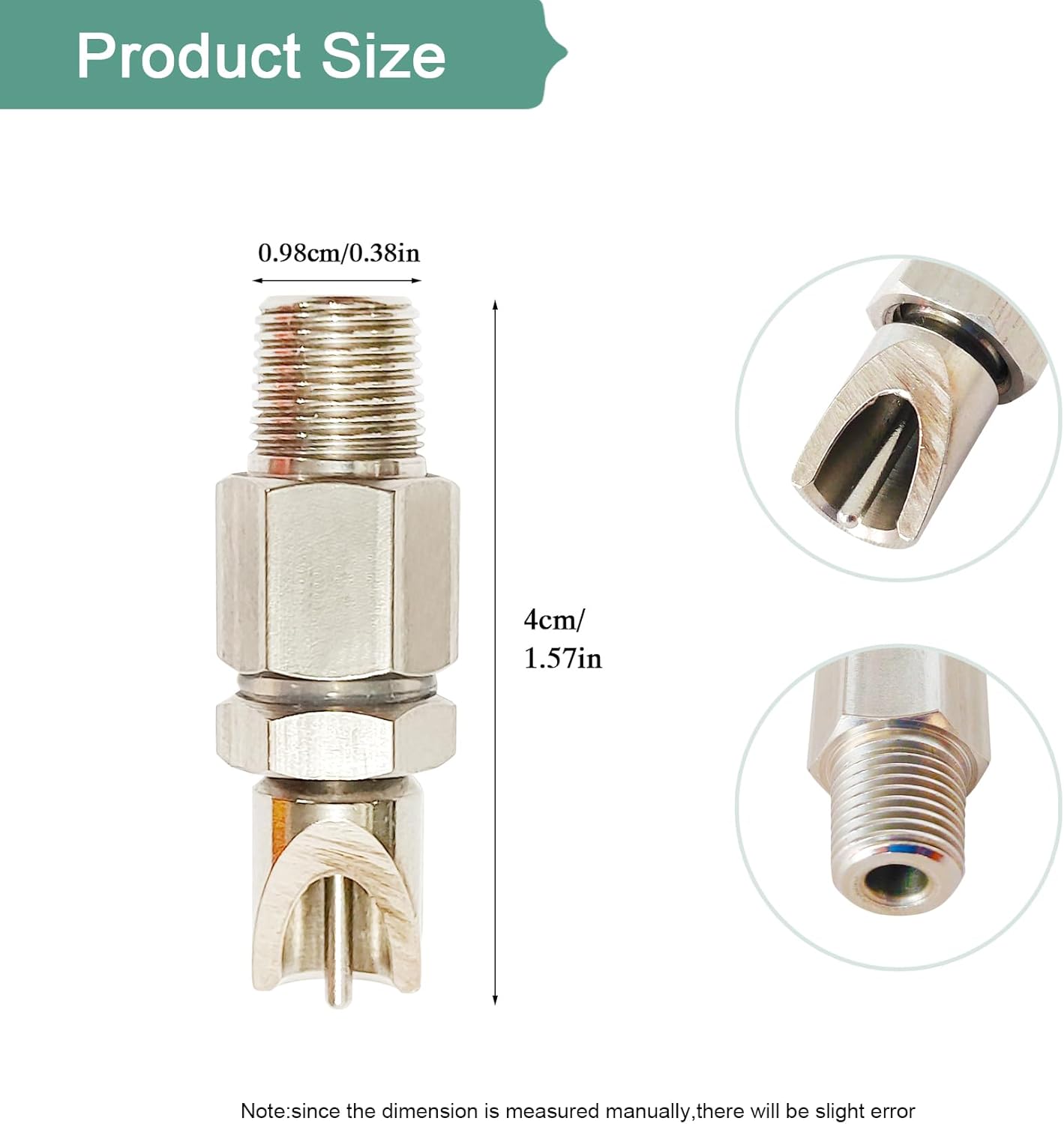 Threaded Stainless Steel Rabbit Nipples Rodent Nipples Waterer Automatic Rabbit Waterer Watering System Animal Supplies Breeding Supplies (Grey, 6)