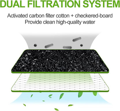 REPTIZOO Reptile Waterfall Automatic Reptile Drinking Fountain Water Dispenser, Chameleon Water Fountain Water Dripper for Bearded Dragon Iguana Frog Gecko