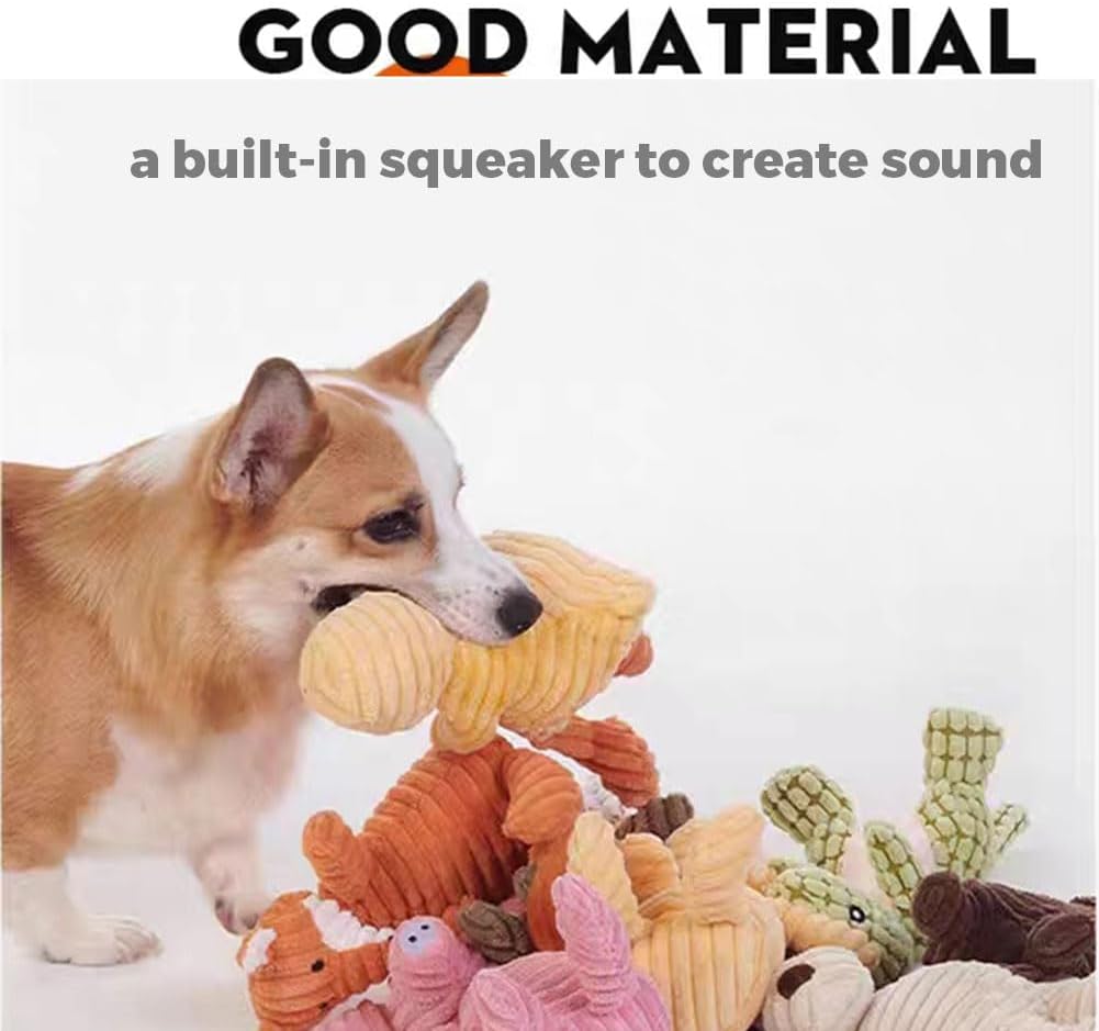 5 Pack Tough Dog Toys Stuffed Squeaky Dog Toys Assortment Value Bundle Dog Squeaky Toys Assortment Puppy Pet Mutt Dog Toy Dog Squeak Toy for Medium Large Dogs