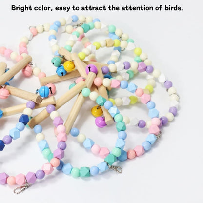 3PCS Bird Toys Bird Foraging Toys Chewing Hanging Birdcage Swing Cage Accessories Parrot Climbing Ladder for Conure Parakeet Cockatiel Budgies Lovebird Parrotlet (Purple)